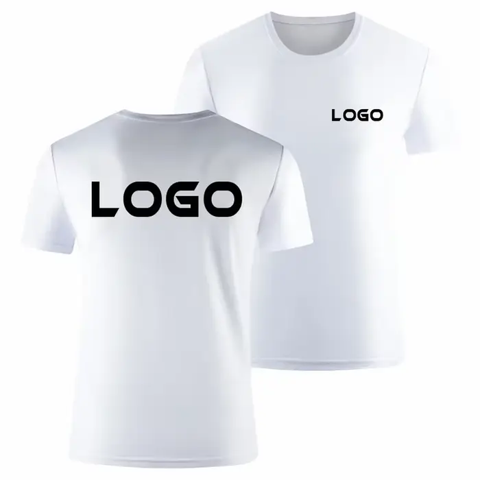 T-shirt à col rond avec logo au design gratuit pour hommes et femmes