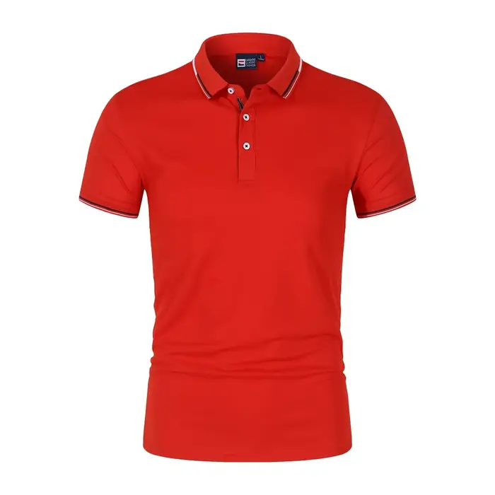 Polo homme manches courtes coupe ajustée polo respirant revers t-shirtmonochrome décontracté polyval