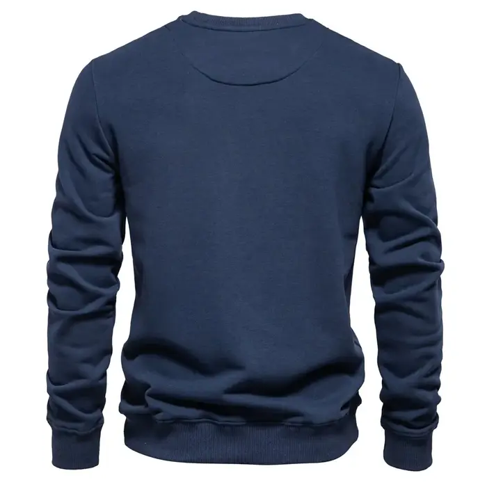 Nouveau t-shirt à manches longues pour hommes solide printemps décontracté