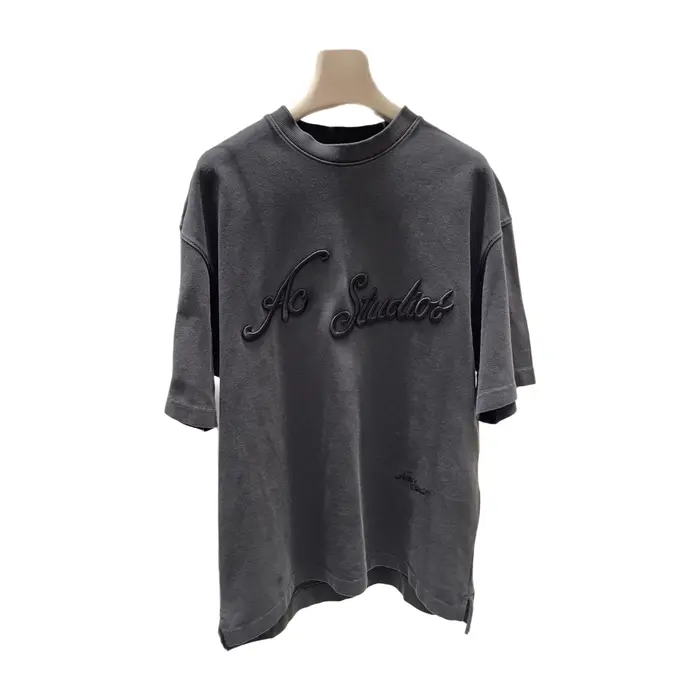 T-shirt unisexe en coton biologique avec logo brodé 3D
