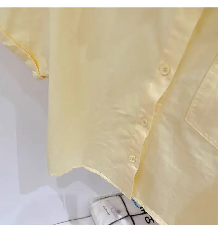 Été coton à manches courtes hauts femmes 2025 nouveaux cols Polo chemise courte brodée Blouses décontractées amples