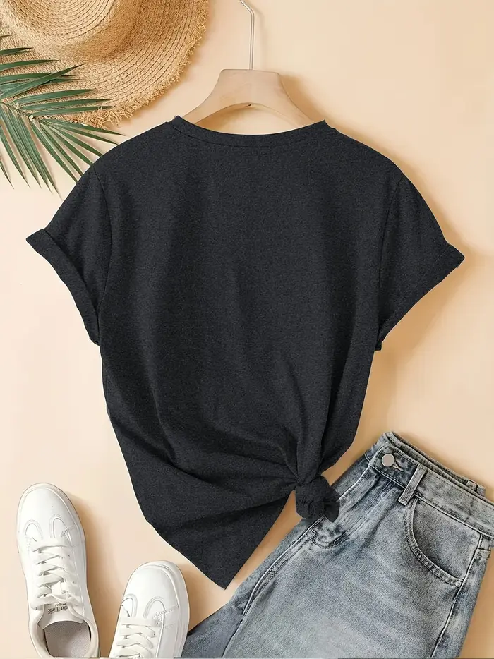 T-shirt pour femme Faith Over Fear - Motif minimaliste de feuille