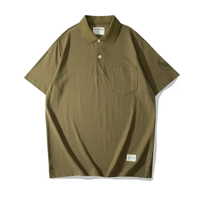 OKONKWO_200g POLO à manches courtes avec poche rétro_T-shirt