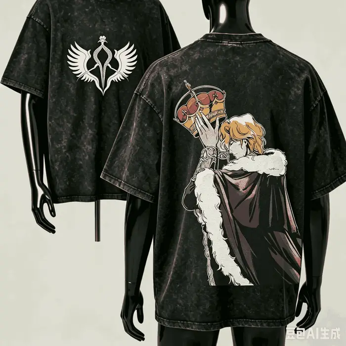 T-shirt délavé Legend of the Galactic Heroes pour les amateurs d'anime, nouveau modèle Harajuku, sty