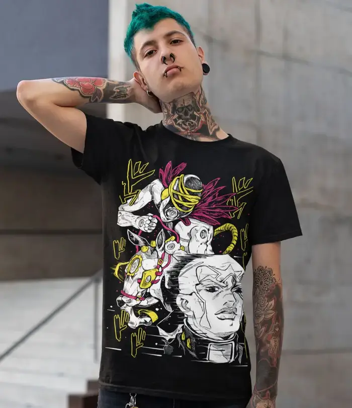 T-shirt Manga Made in Heaven, JoJo's Ives Arre Adventure, Anime Shirt