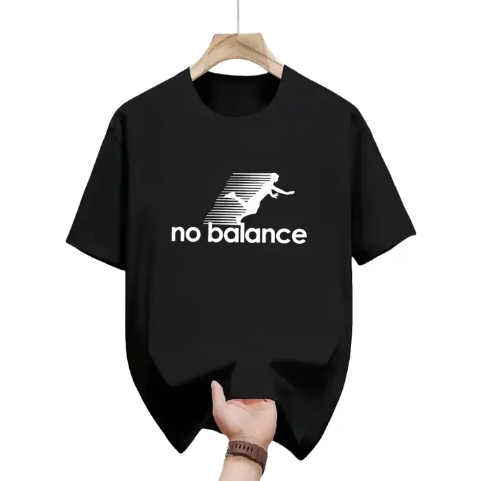 T-shirt surdimensionné humoristique « No Balance » pour homme – Tee-shirt décontracté à manches courtes pour le quotidien et un style urbain