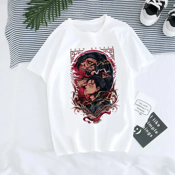 T-shirt Anime japonais hommes attaque sur Titan