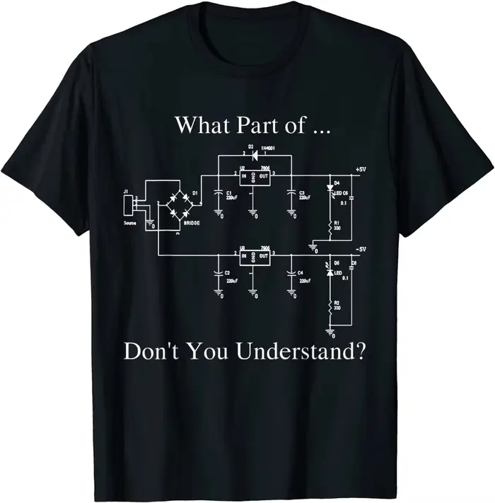 T-shirt ingénieur électricien, cadeau amusant et satirique sur le thème de l'ingénierie, T-shirt imprimé, couleur unie. Tee-shirt tendance pour femme.