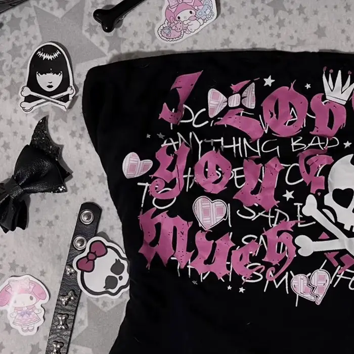 Crop tops style Y2K, t-shirts grunge d'été pour femmes