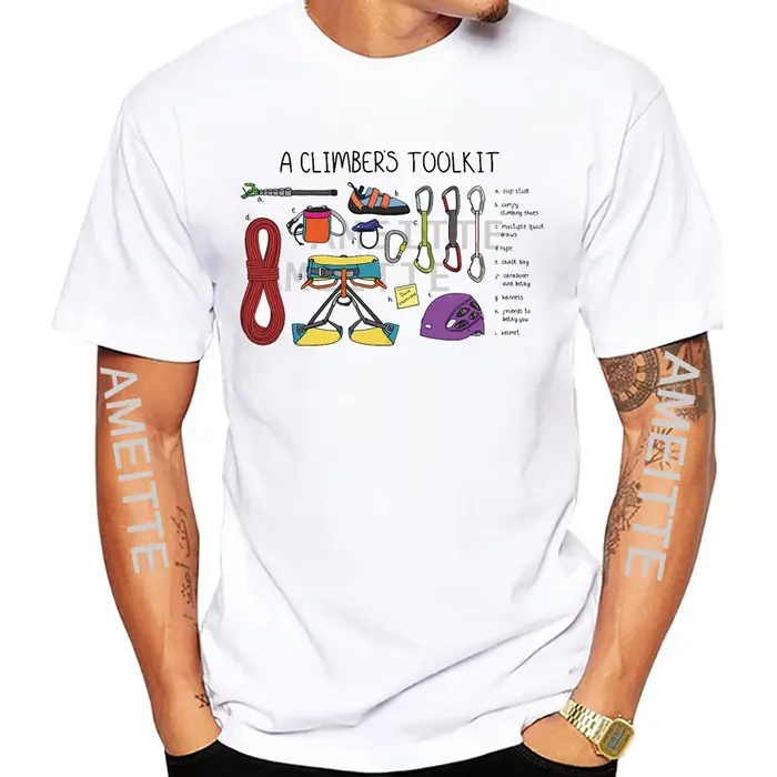 T-shirt d'escalade à manches courtes pour hommes, conception de noeud de UL, escalade de montagne, t
