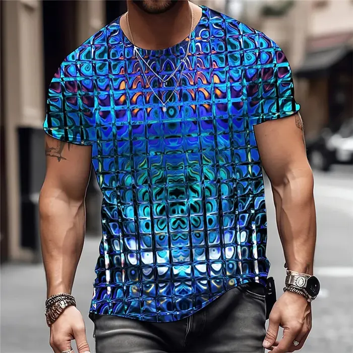 T-shirt de sport imprimé animal pour hommes
