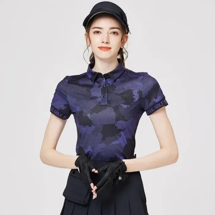 Nouveau Polo de Golf Femme 2026 BG – T-shirt Sport Imprimé Tendance pour l'Été à Manches Courtes Séchage Rapide – Tailles S-XXL