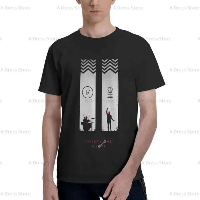 Twenty One Pilots T-shirt col rond pour hommes