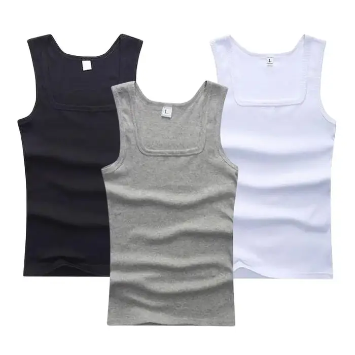 Débardeurs pour hommes chauds gilet de Fitness basique élastique sans manches T-shirt coton musculation homme vêtements