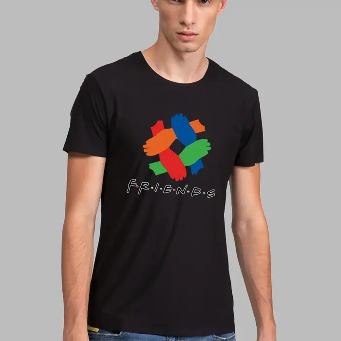 T-shirt à manches courtes et col rond pour hommes