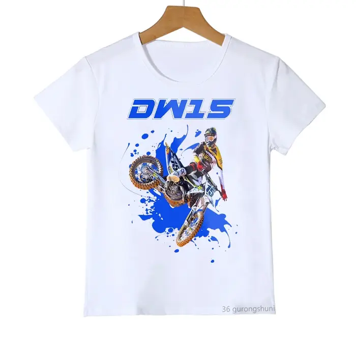 Nouveaux garçons T-Shirts drôle Super Motocross graphique impression adolescent t-shirt été enfants T Shirs