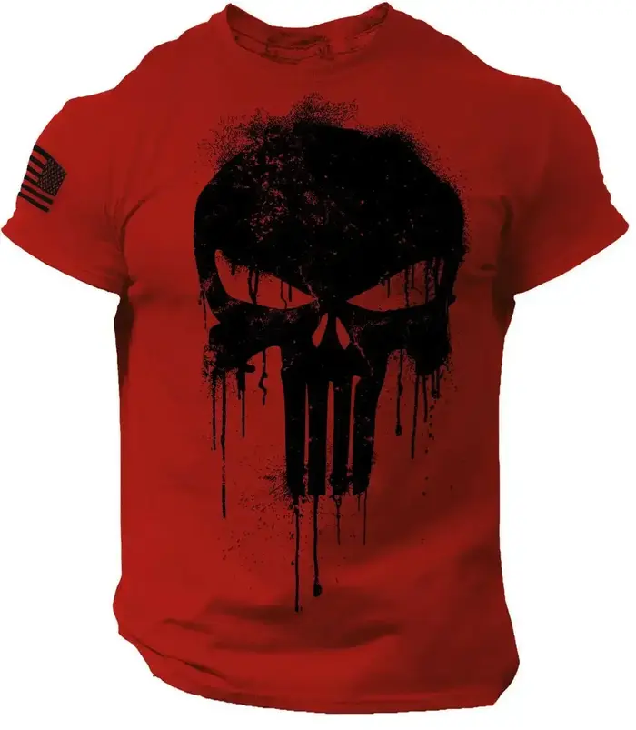 T-shirt pour homme, imprimé 3D patriotique
