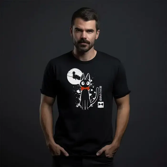 T-shirt Kiki Cat encré