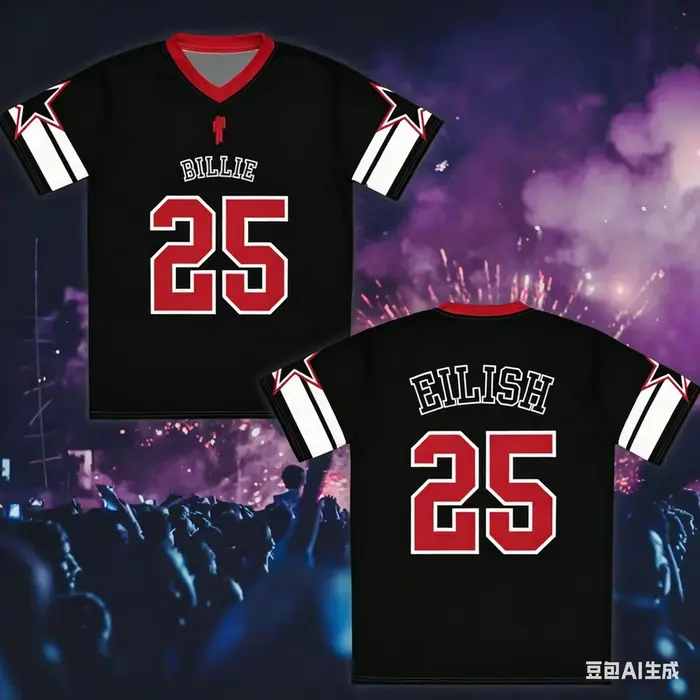 Nouveau T-shirt Maillot Édition Spéciale Concert 2025, T-shirt Mode Hip Hop Urbain USA, Vêtement Déc