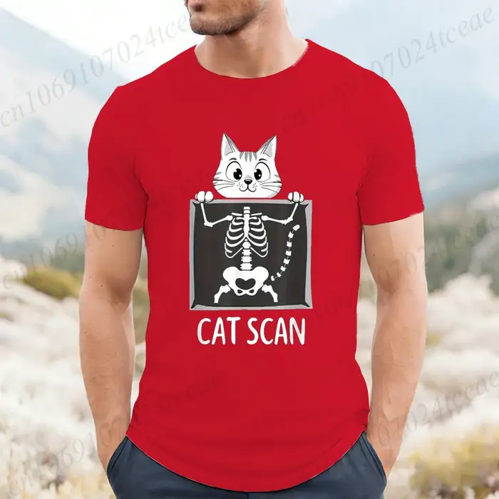 T-shirt graphique Cat Scan pour hommes et femmes