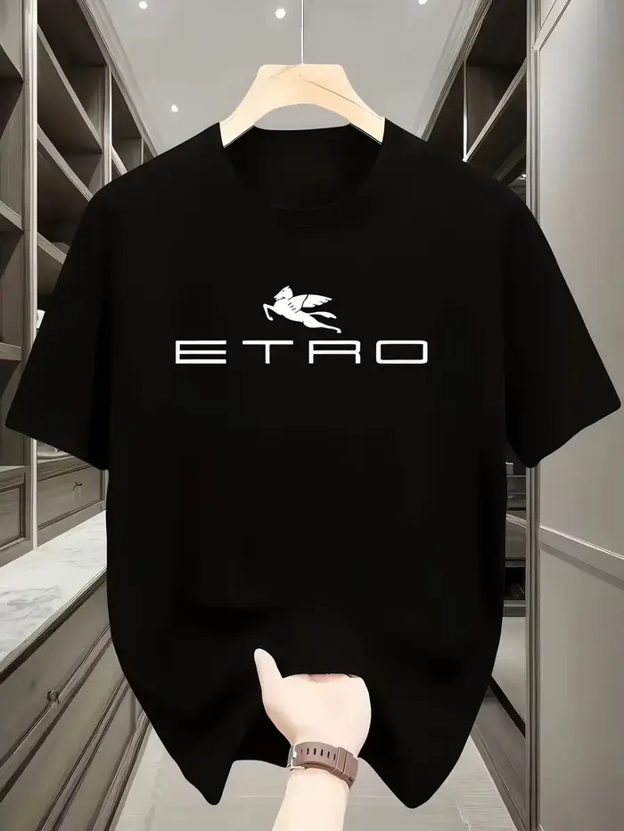 T-shirt de sport imprimé tendance pour homme, style Harajuku décontracté, manches courtes, col rond,