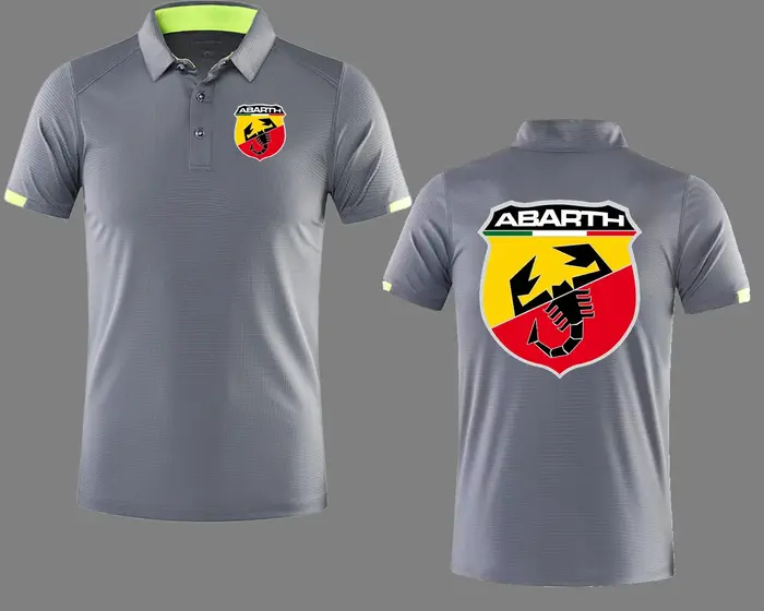 Polo Abarth Scorpion à séchage rapide pour homme, maillot de golf, respirant, pour le sport et les groupes d'entreprise 00BB