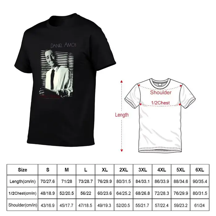 Daniel Amos - DA - T-shirt Doppelganger décontracté, style streetwear basique