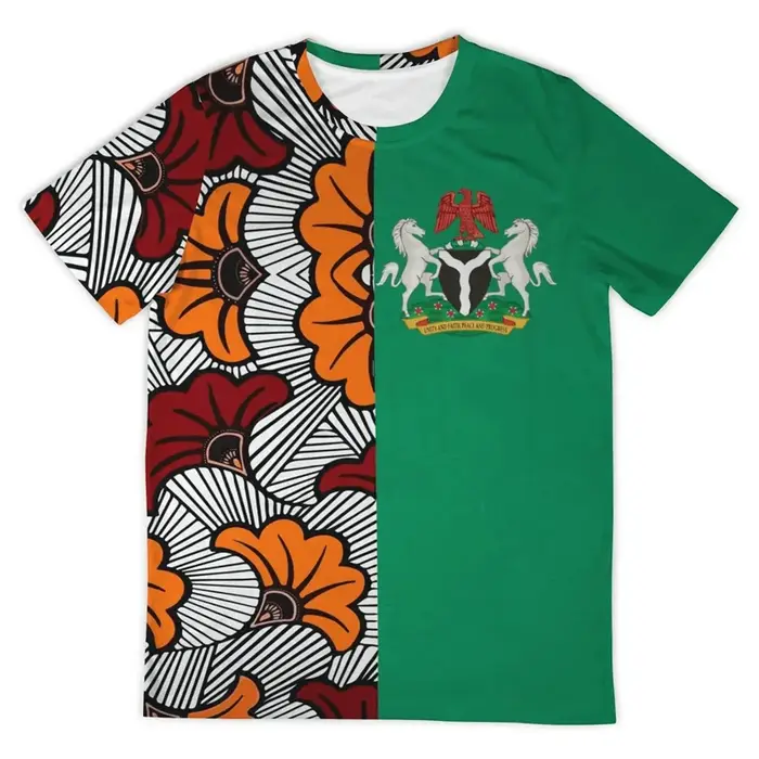 Économie à manches courtes pour hommes, Emblem Graphic Print, Nigeria Feel, Vêtements africains, Zones Ropa, Été, Respzed, Homme, Y-Man