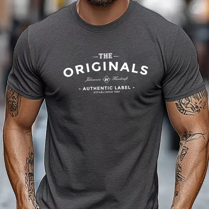 T-shirt décontracté pour hommes en pur coton
