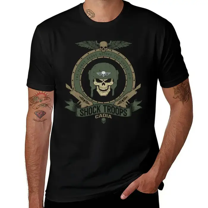 CADIA-CREST-T-Shirt manches courtes pour homme, vêtement vintage, médication mignonne, bon marché, n