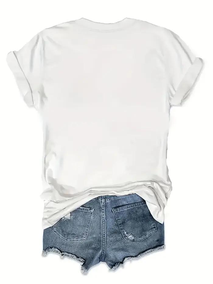 T-Shirt imprimé Floral pour femmes, Design de fleurs de Paris, haut décontracté à col rond et manches courtes, chemises Wea toutes saisons pour femmes y2k