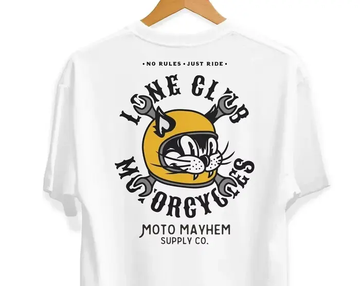 Nouveau solitaire moto Club vélo hommes et femmes coton T-Shirt mode grande taille haut décontracté