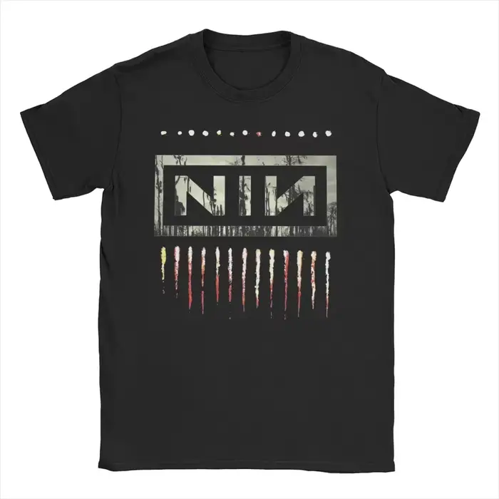 Nine pouces ongles NIN Rock Band vêtements hommes femmes coton T-shirt coton T-shirt imprimé surdime