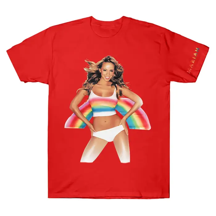 Mariah Carey Merch T-Shirt arc-en-ciel pour hommes femmes t-shirts en coton créatifs col rond à manches courtes