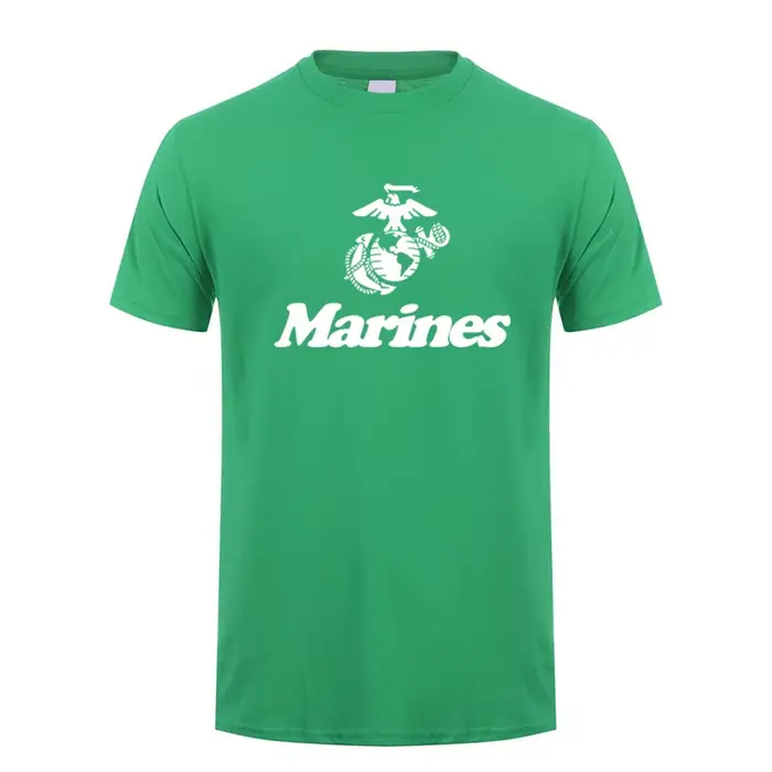 Corps des Marines des Marines américaines USMC militaire t-shirt été hommes coton à manches courtes