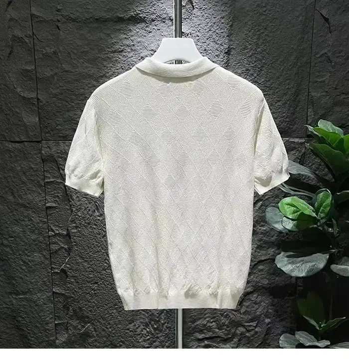 Polo à motif géométrique pour hommes