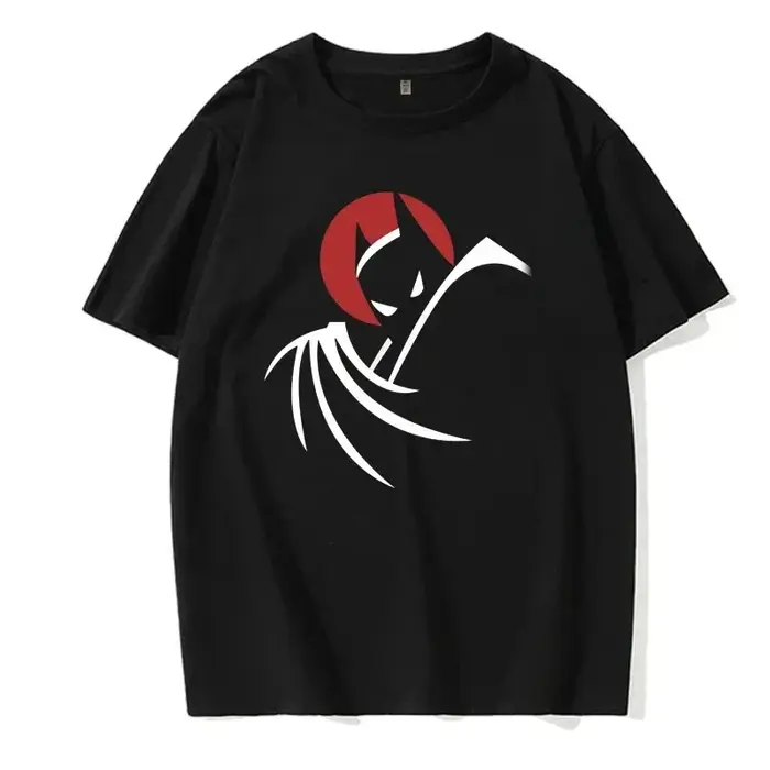 Série d'animation chauve-souris drôle hommes T-shirt Anime femmes T-shirt été coton col rond T-shirt
