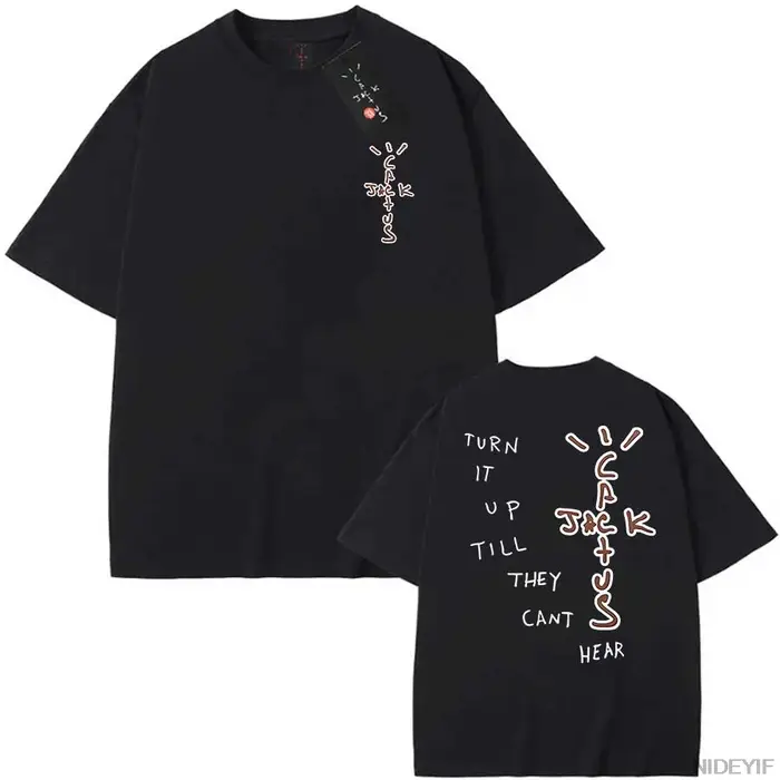 100% coton t-shirt hommes femmes mode Hip Hop t-shirts cactus jack lâche à manches courtes Fans cade