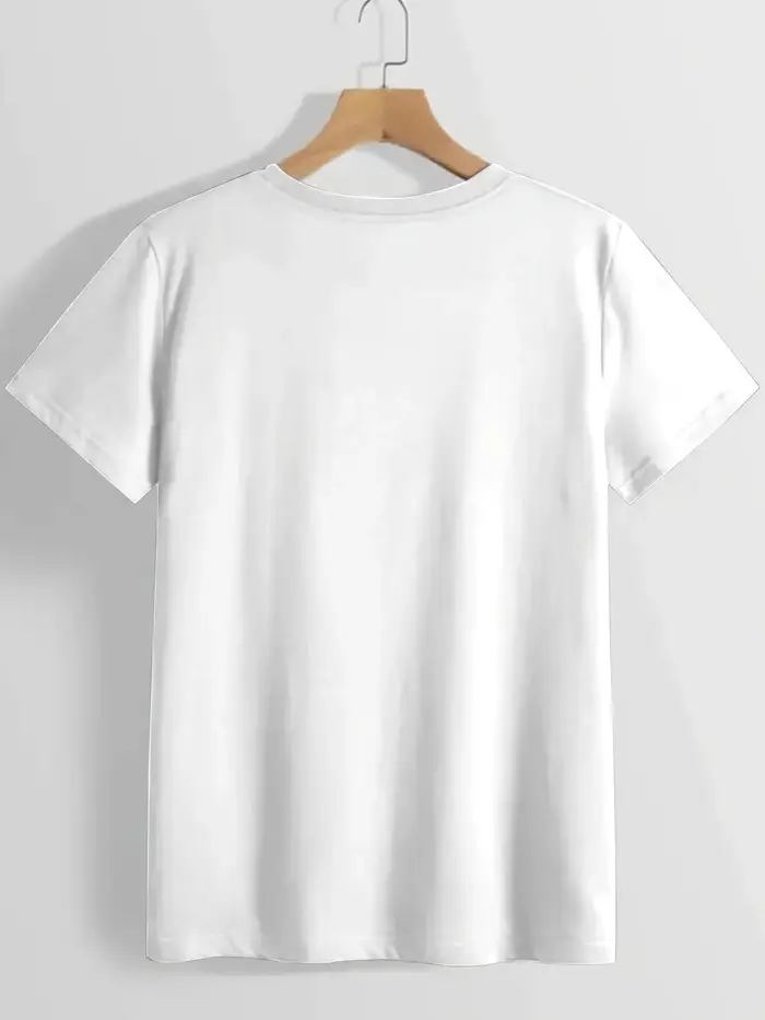 T-shirt blanc pour femmes avec imprimé graphique de points de cœur noir