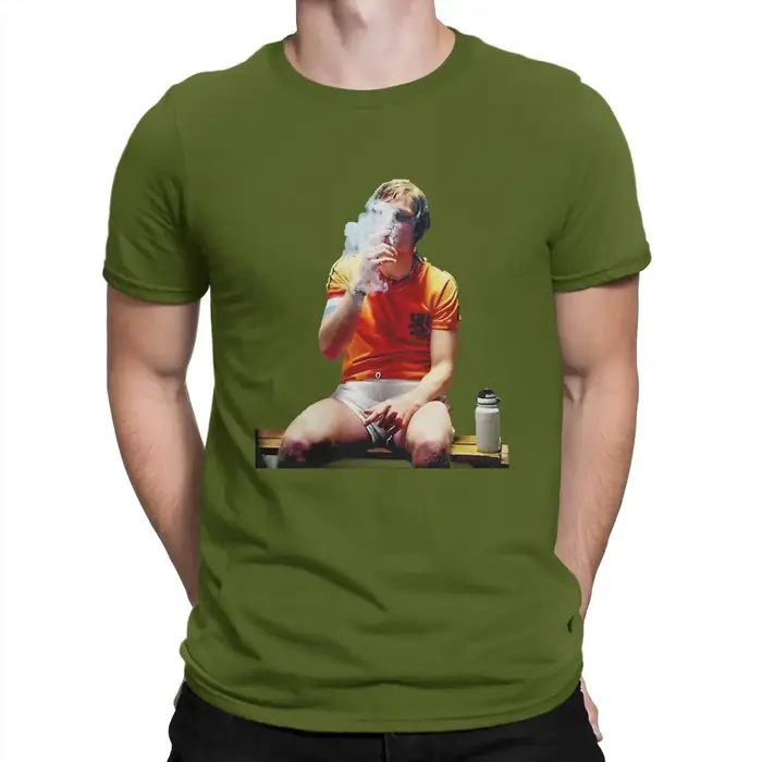 T-shirt à manches courtes en pur coton pour hommes, joli t-shirt, col rond, super cadeau, Johan Cruyff Tees, urgence