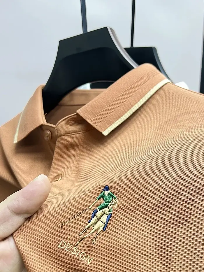 Polo à manches longues imprimé pour hommes
