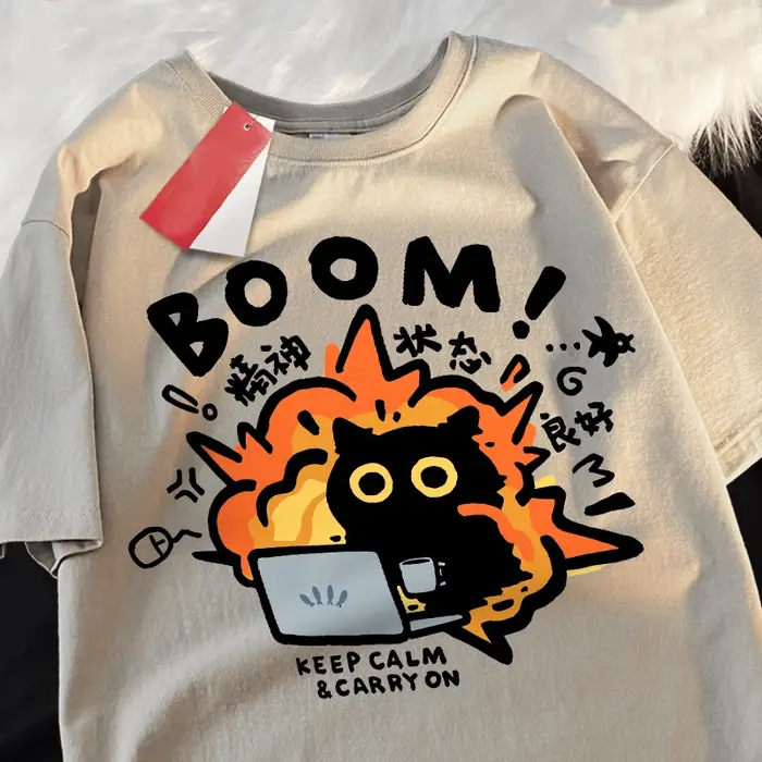 T-shirts bon état mental pur coton à manches courtes t-shirt pour hommes femmes été