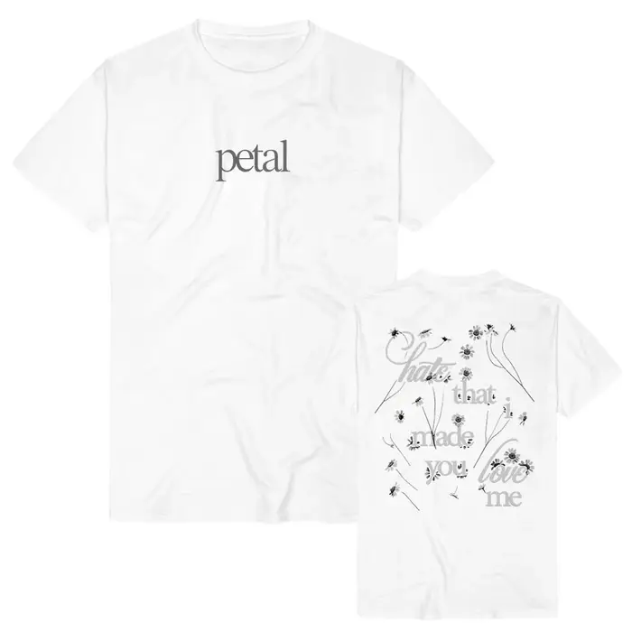 T-shirt « Hate That I Made You Love Me » avec design de l'album Ariana Grande Petal