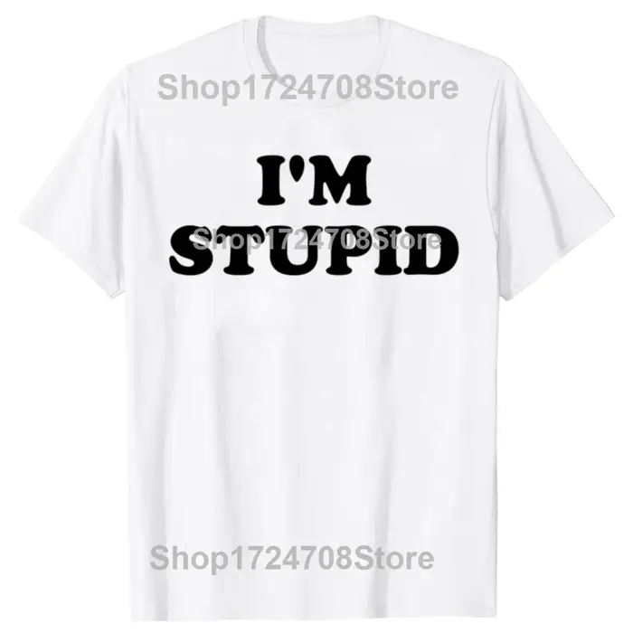T-shirts drôles et sarcatiques pour couples assortis, avec l'inscription 'Funny I'm With Stupid', T-