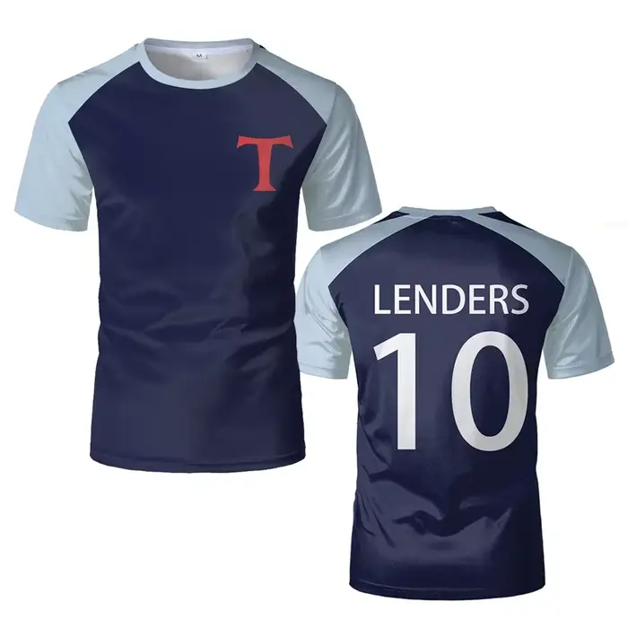 LENDERS 10 T-shirt de sport pour homme, design imprimé en 3D, vêtements de sport respirants et anti-