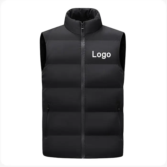 Gilet sans manches personnalisé avec fermeture éclair pour homme