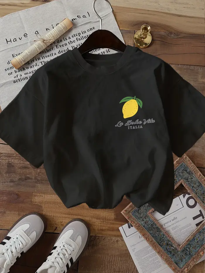 T-shirt La Dolce Vita avec motif de citron amusant