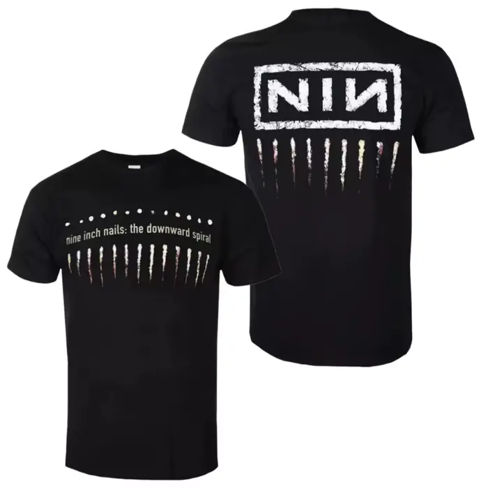 Nine Inch Nails - T-shirt imprimé avec motif artistique néon Pretty Hate Machine - T-shirt du groupe
