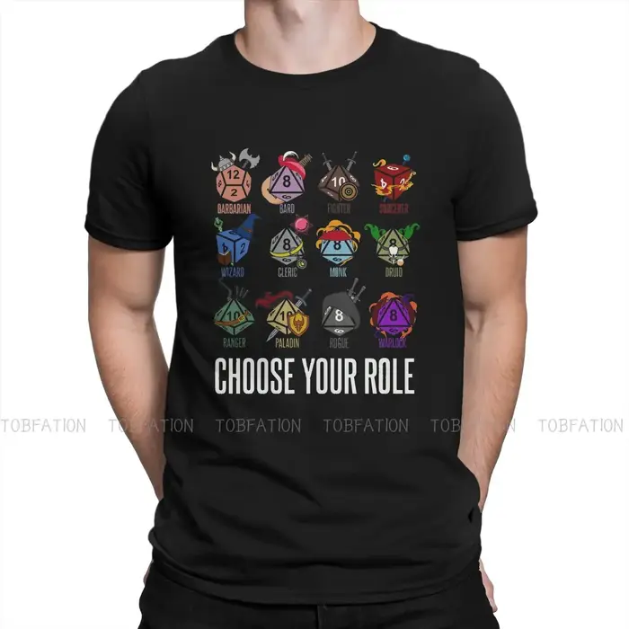 Personnage classe Hit dés t-shirt Homme hommes Streetwear Blusas ample coton