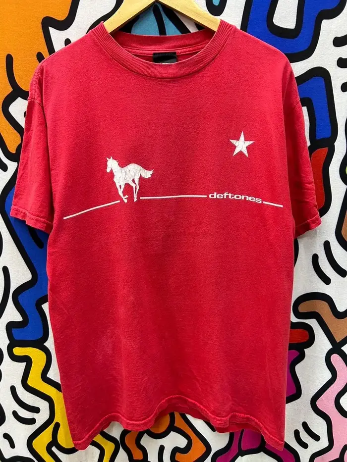T-shirt vintage 2000 deftone, taille M, convient comme L